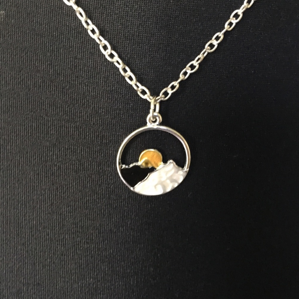 Moon and mountains necklace